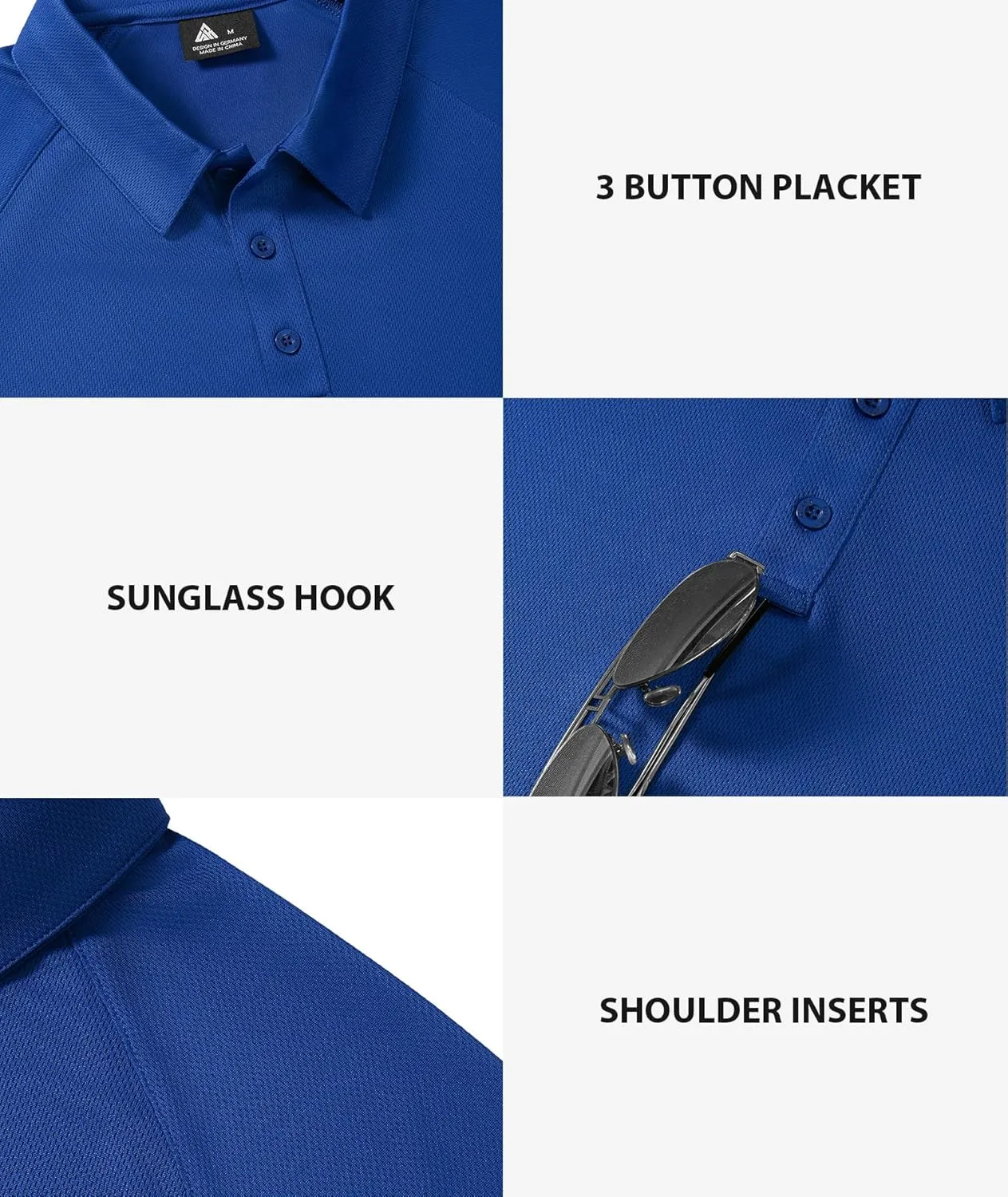 JACKETOWN 3 Pack Mens Polo Shirts Short Sleeve Golf Shirt Performance Moisture-Wicking Athletic Casual T-Shirts