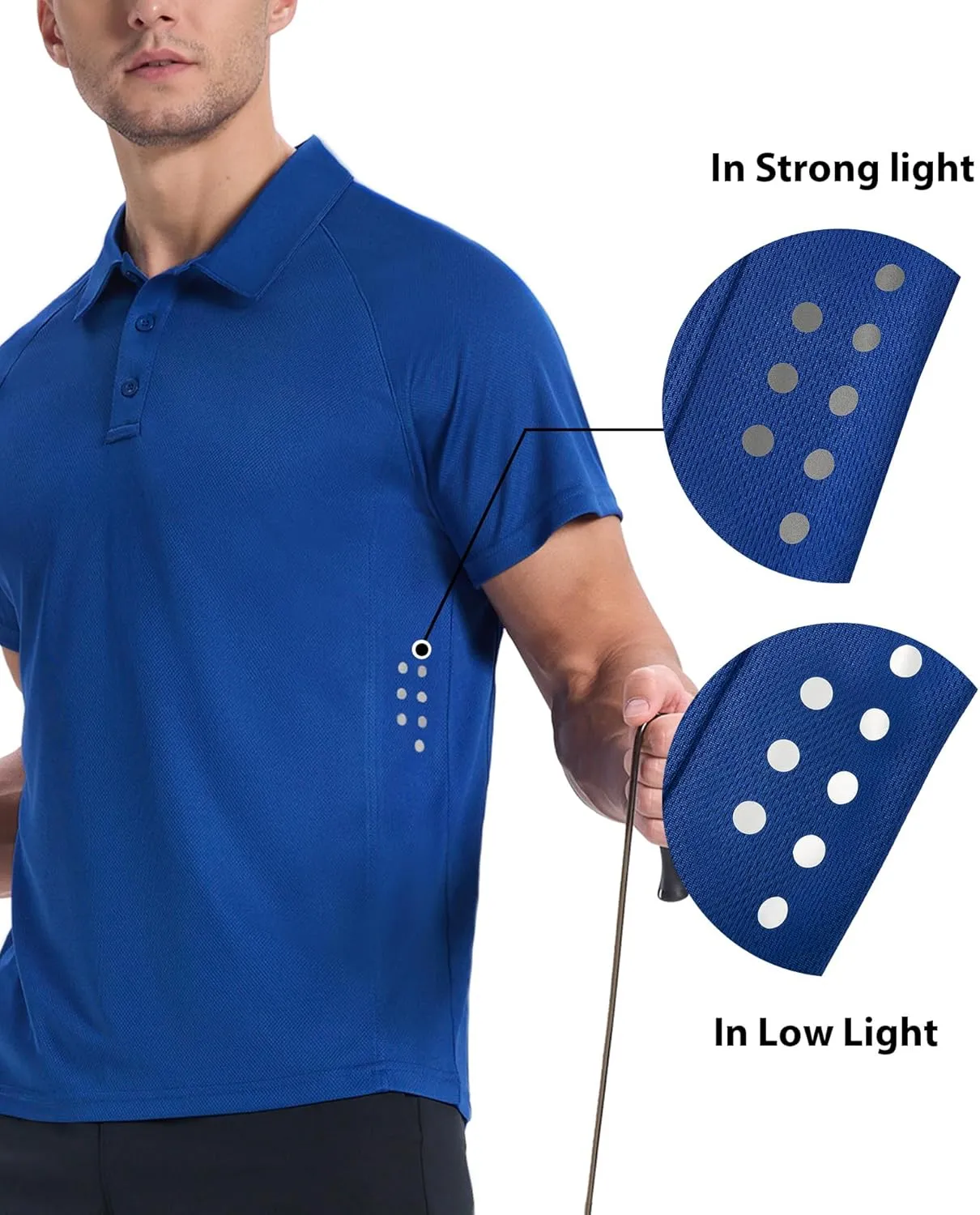 JACKETOWN 3 Pack Mens Polo Shirts Short Sleeve Golf Shirt Performance Moisture-Wicking Athletic Casual T-Shirts