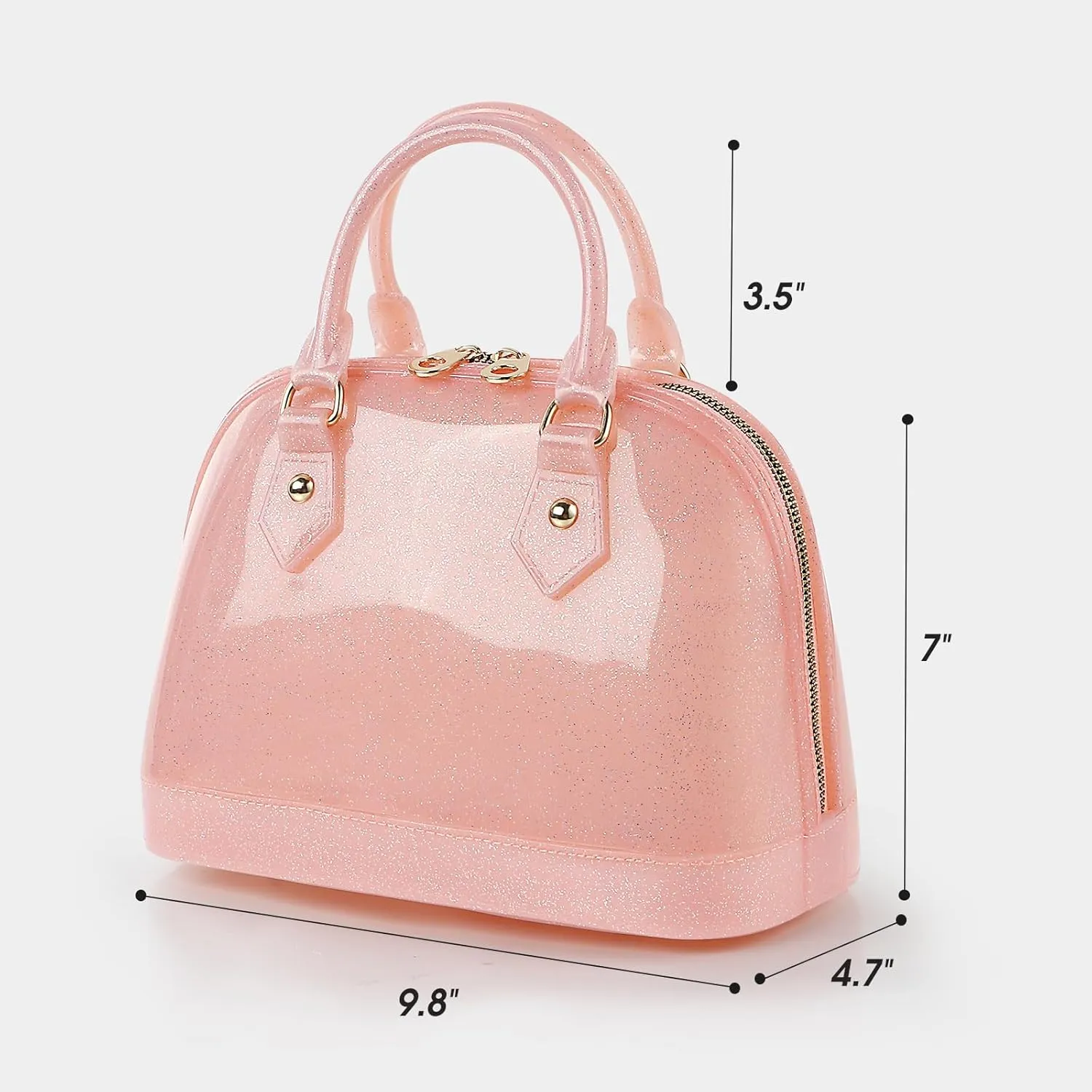 Jelly Crossbody Purse Shoulder Bag, Candy Color Tote Satchel Top-Handle Handbags for Women