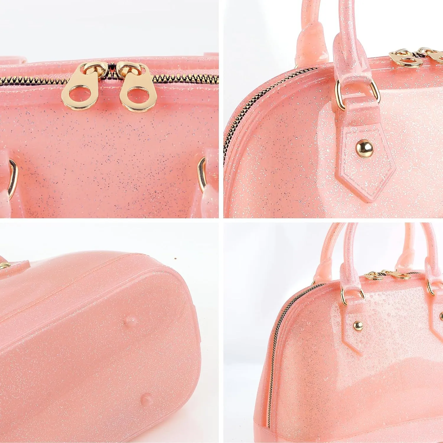 Jelly Crossbody Purse Shoulder Bag, Candy Color Tote Satchel Top-Handle Handbags for Women