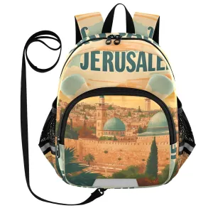 Jerusalem Dome Toddler Harness Backpack for Boys Girls 3-6 Years Kids Backpack with Anti Lost Safety Leash Baby Travel Bag for Preschool Travel Walking