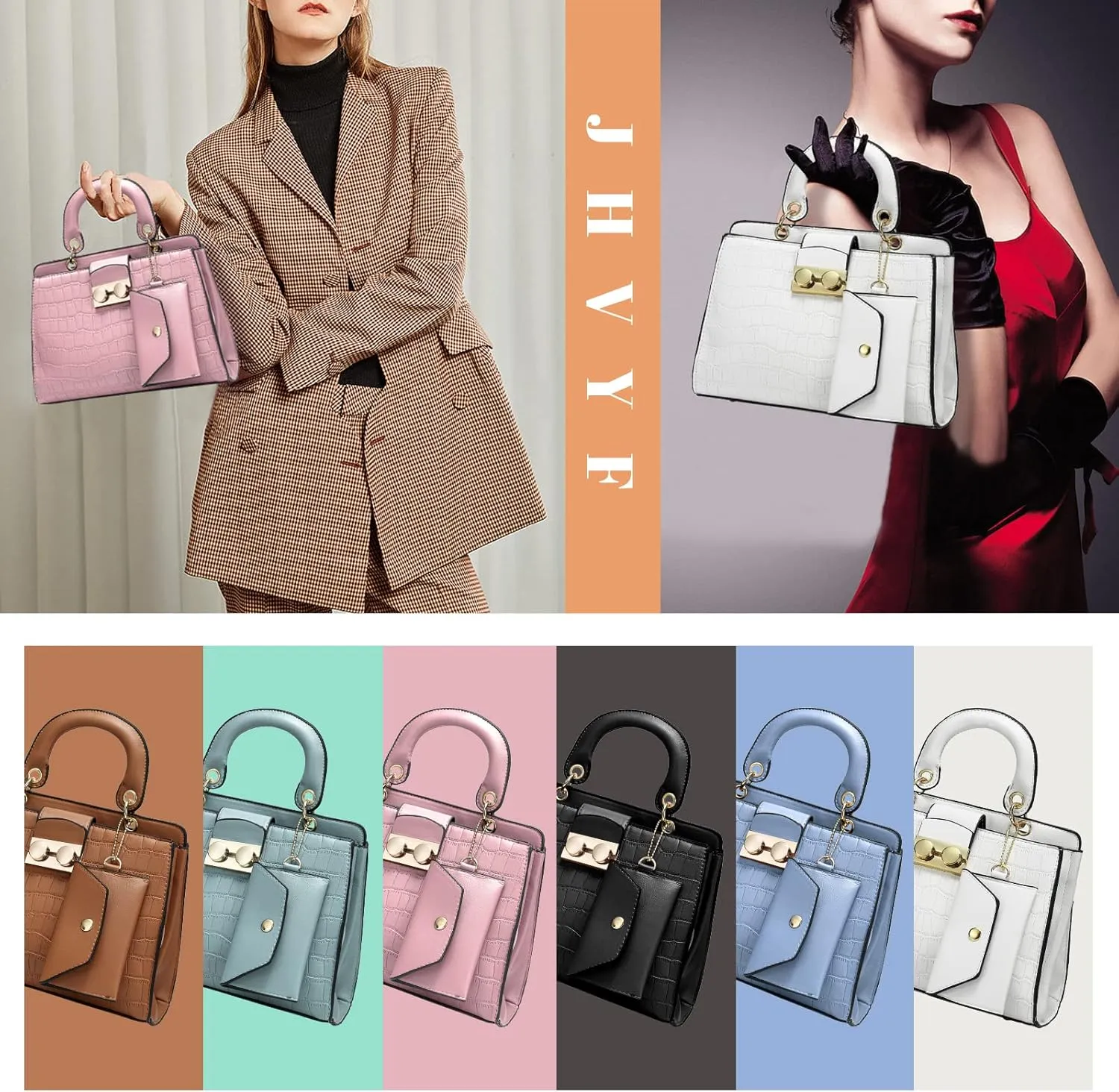 JHVYF Women classics Top Handle Handbag Crossbody Casual Purse Satchel Tote