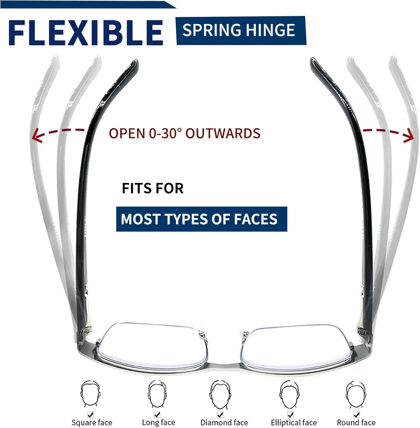 JJWELL 3 Pack Blue Light Blocking Reading Glasses for Men Anti Computer Glare/Eyestrain Spring Hinge Readers with Pouches
