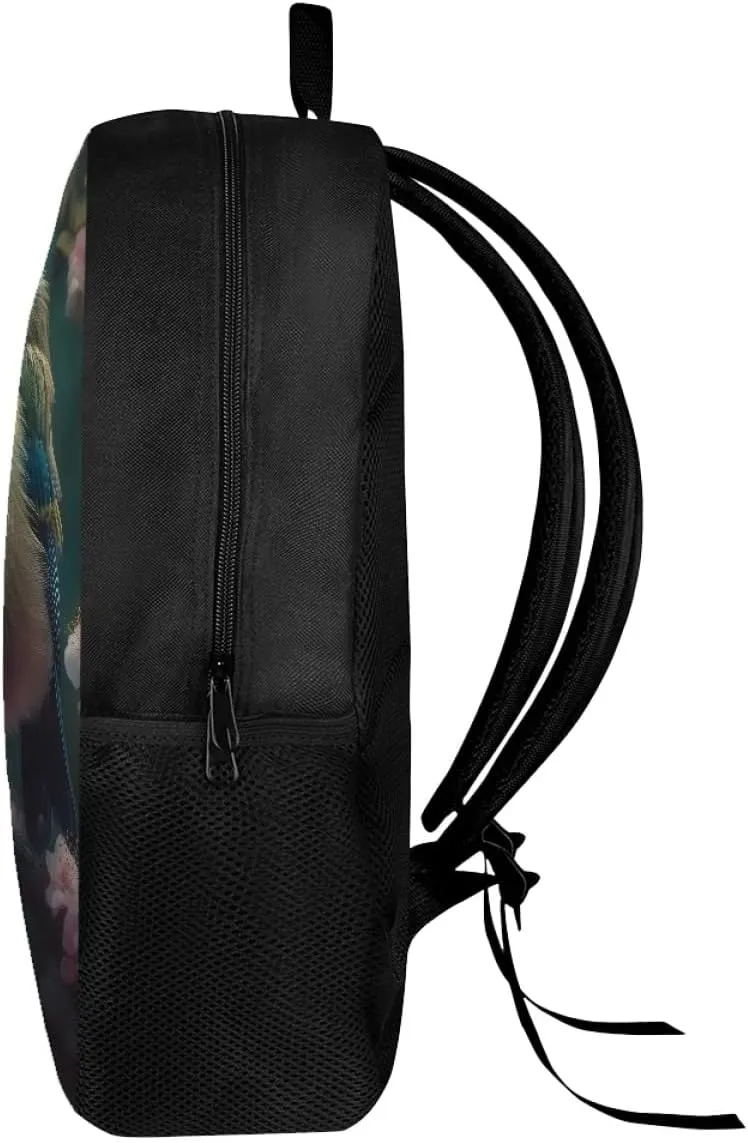 JooMeryer Multifunction Backpack for Boy Girl Bird Flower Print Daypack Knapsack Book Bags for Running Cycling,Bird Flower