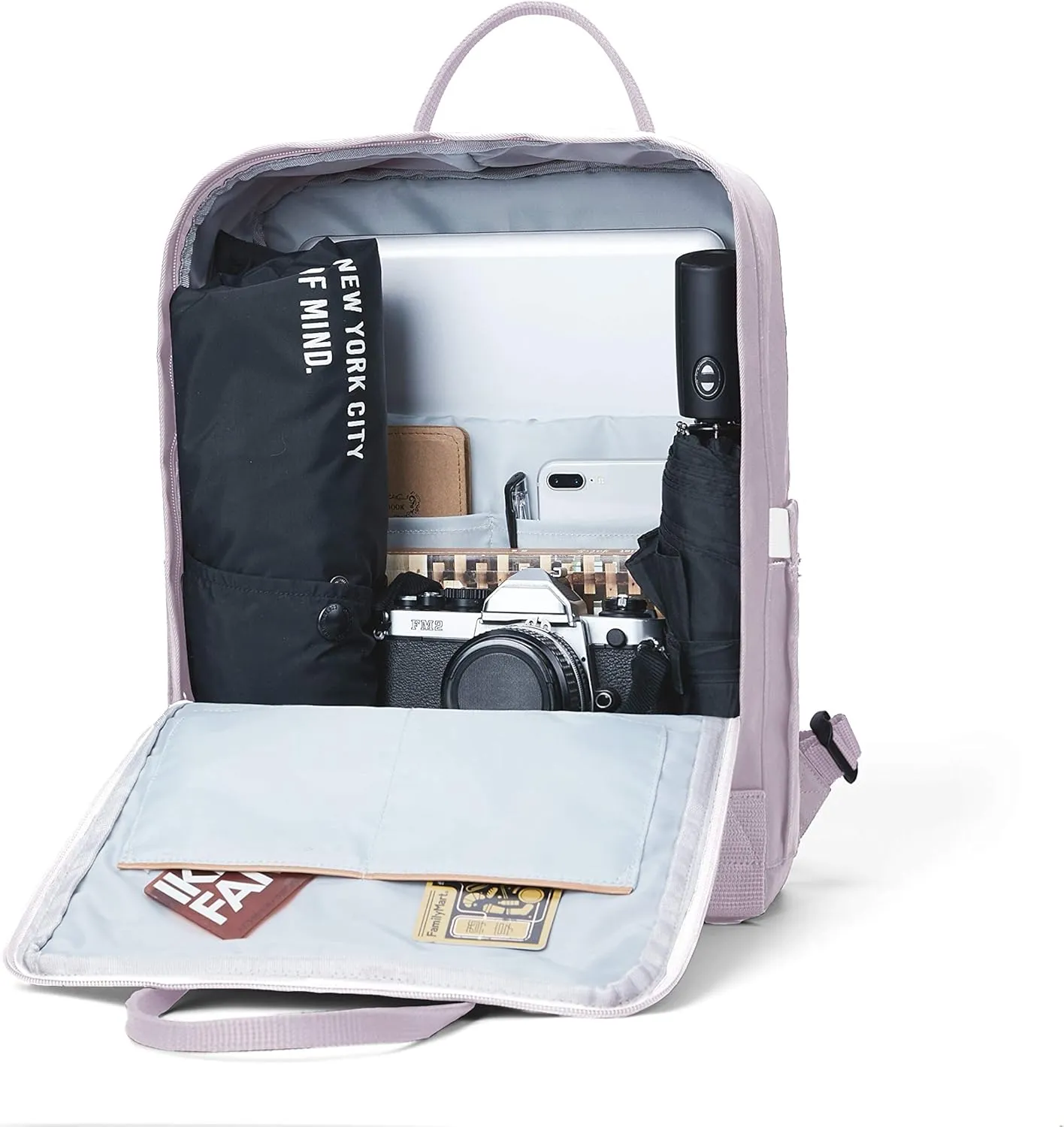 KALIDI Casual Laptop Backpack 15 Inches Classic Camping Rucksack Travel Outdoor Square Daypack College Hiking Gym Bag, Purple