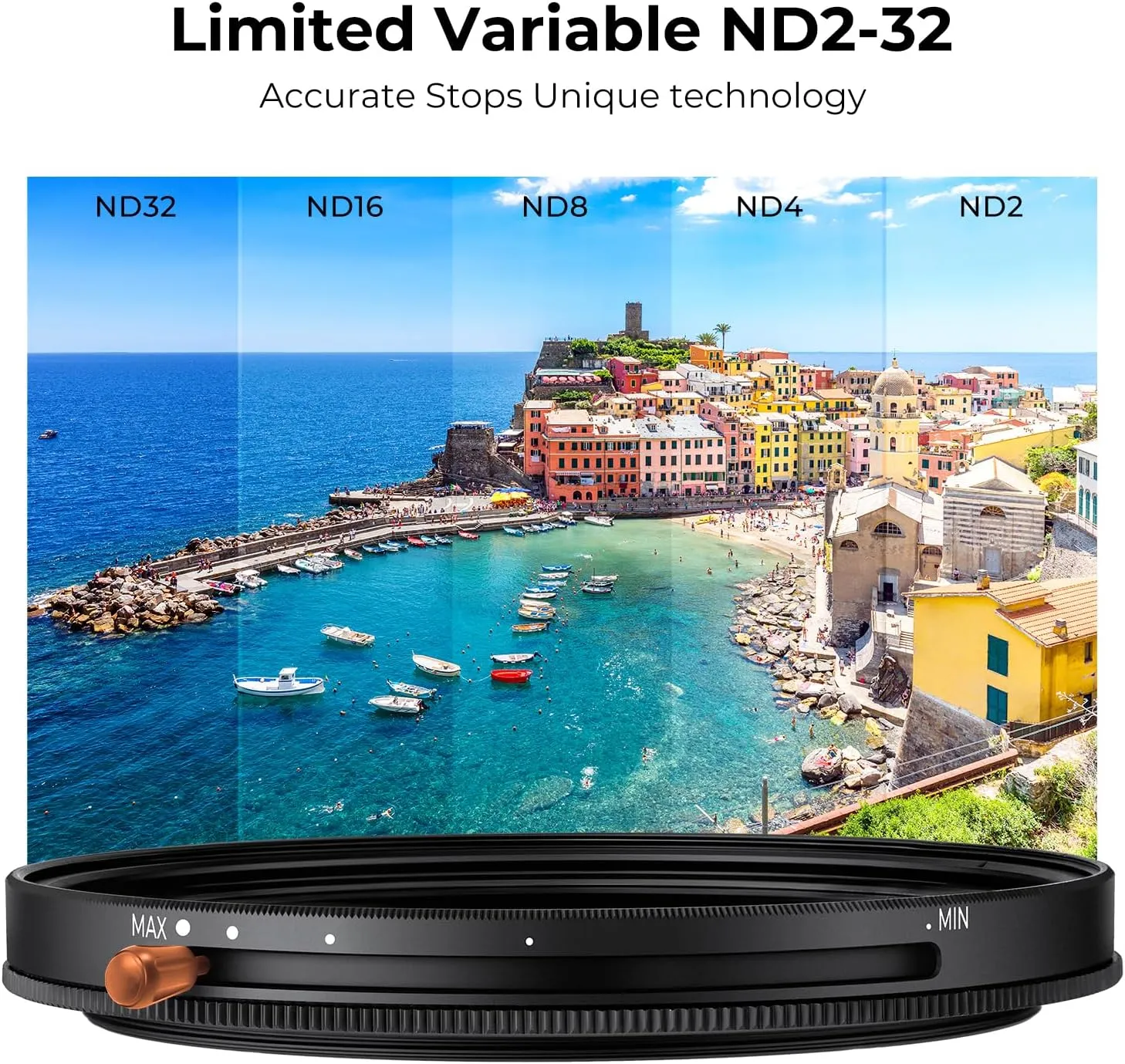 K&F Concept 77mm Variable Fader ND2-32 ND Filter and CPL Circular Polarizing Lens Filter in 1 for Camera Lens Waterproof Neutral Density Polarizer Filter (Nano-D Series)