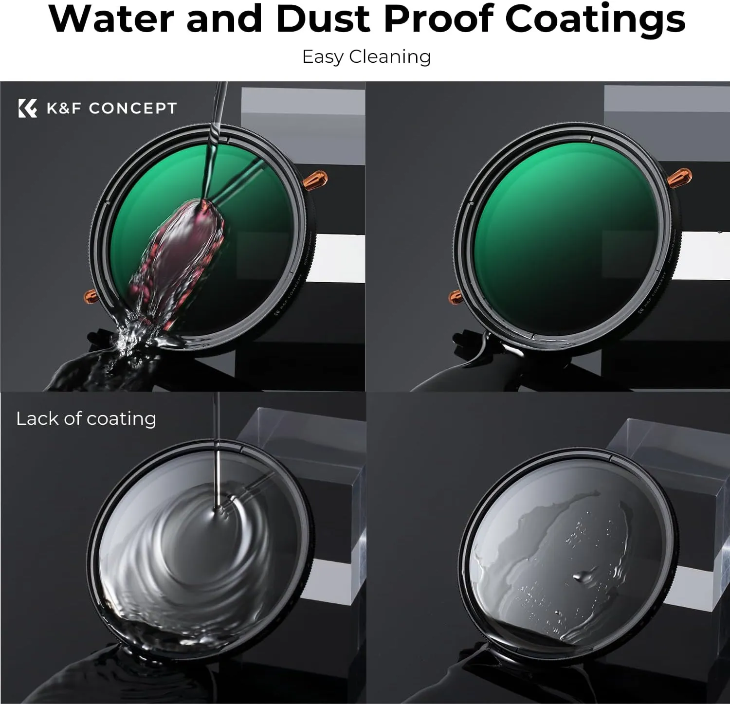K&F Concept 77mm Variable Fader ND2-32 ND Filter and CPL Circular Polarizing Lens Filter in 1 for Camera Lens Waterproof Neutral Density Polarizer Filter (Nano-D Series)