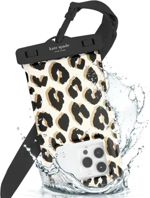 kate spade new york IP68 Floating Waterproof Phone Pouch - City Leopard