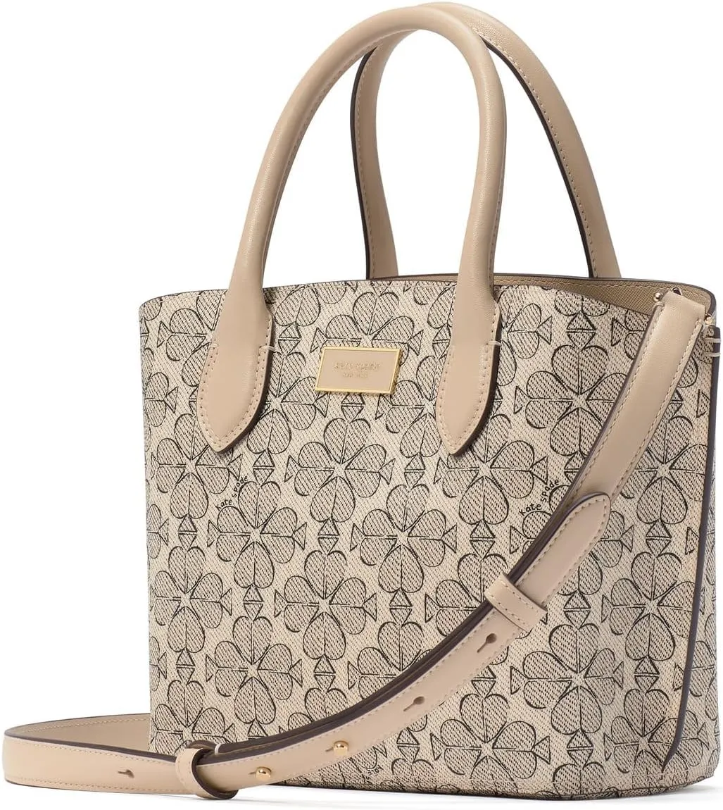 kate spade new york Suite Spade Flower Coated Canvas Crossbody Tote, Neutral Multi