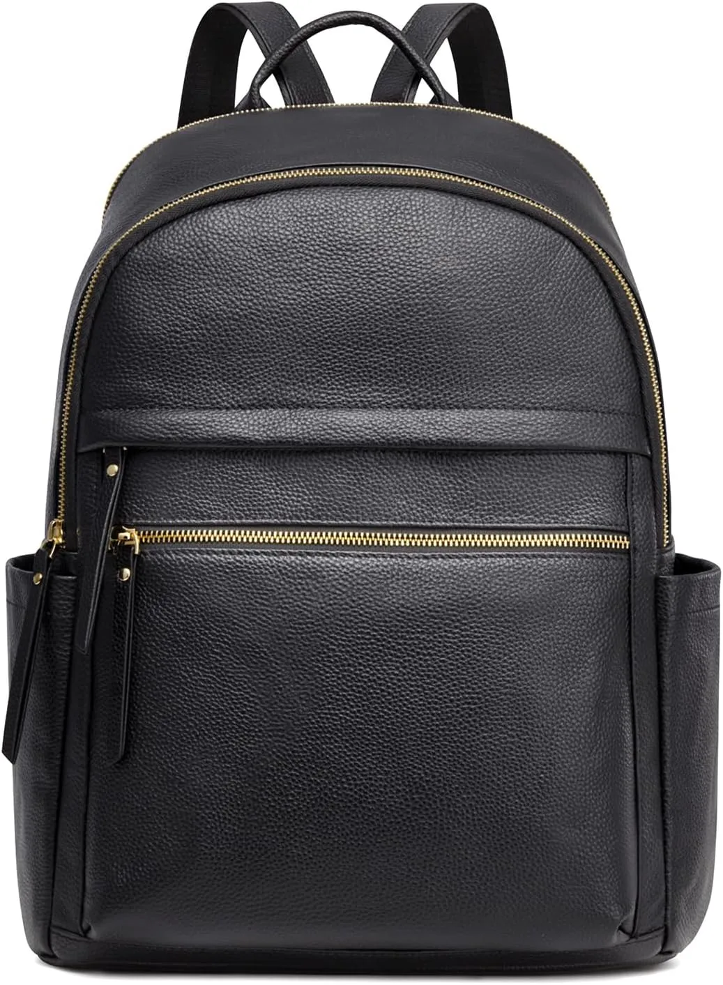 Kattee Genuine Leather Backpack Purse for Women Multi-functional Elegant Daypack Soft Leather Shoulder Bag Shopping Trip, Large, Black