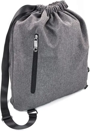 KAUKKO Drawstring Sports Backpack Gym Yoga Bag Shoulder Rucksack for Men and Women (4-GREY)