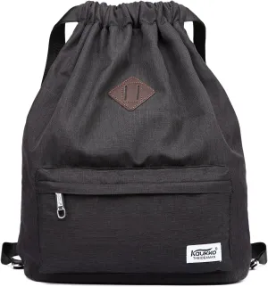 KAUKKO Drawstring Sports Backpack Gym Yoga Bag Shoulder Rucksack for Men and Women