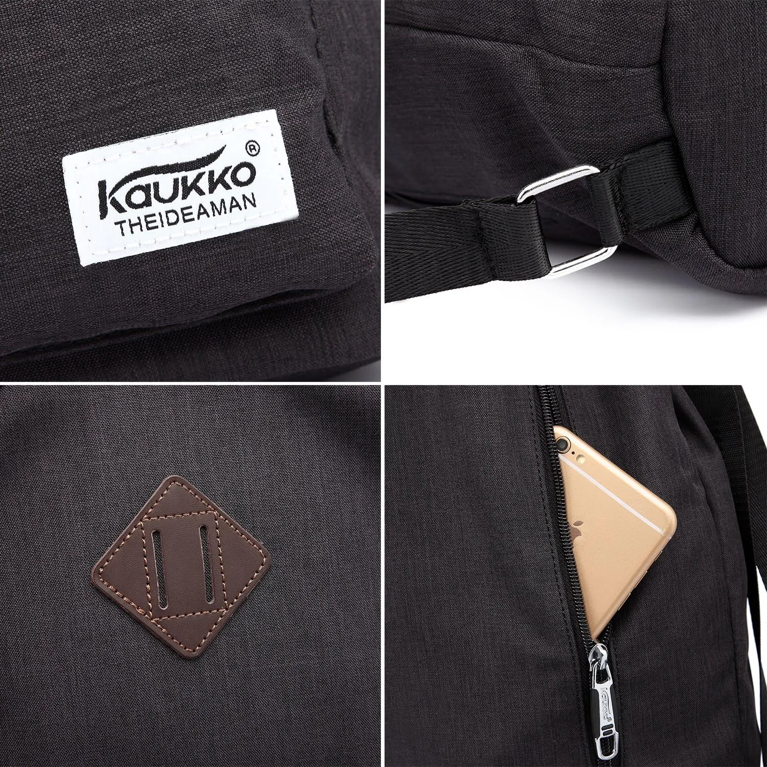 KAUKKO Drawstring Sports Backpack Gym Yoga Bag Shoulder Rucksack for Men and Women