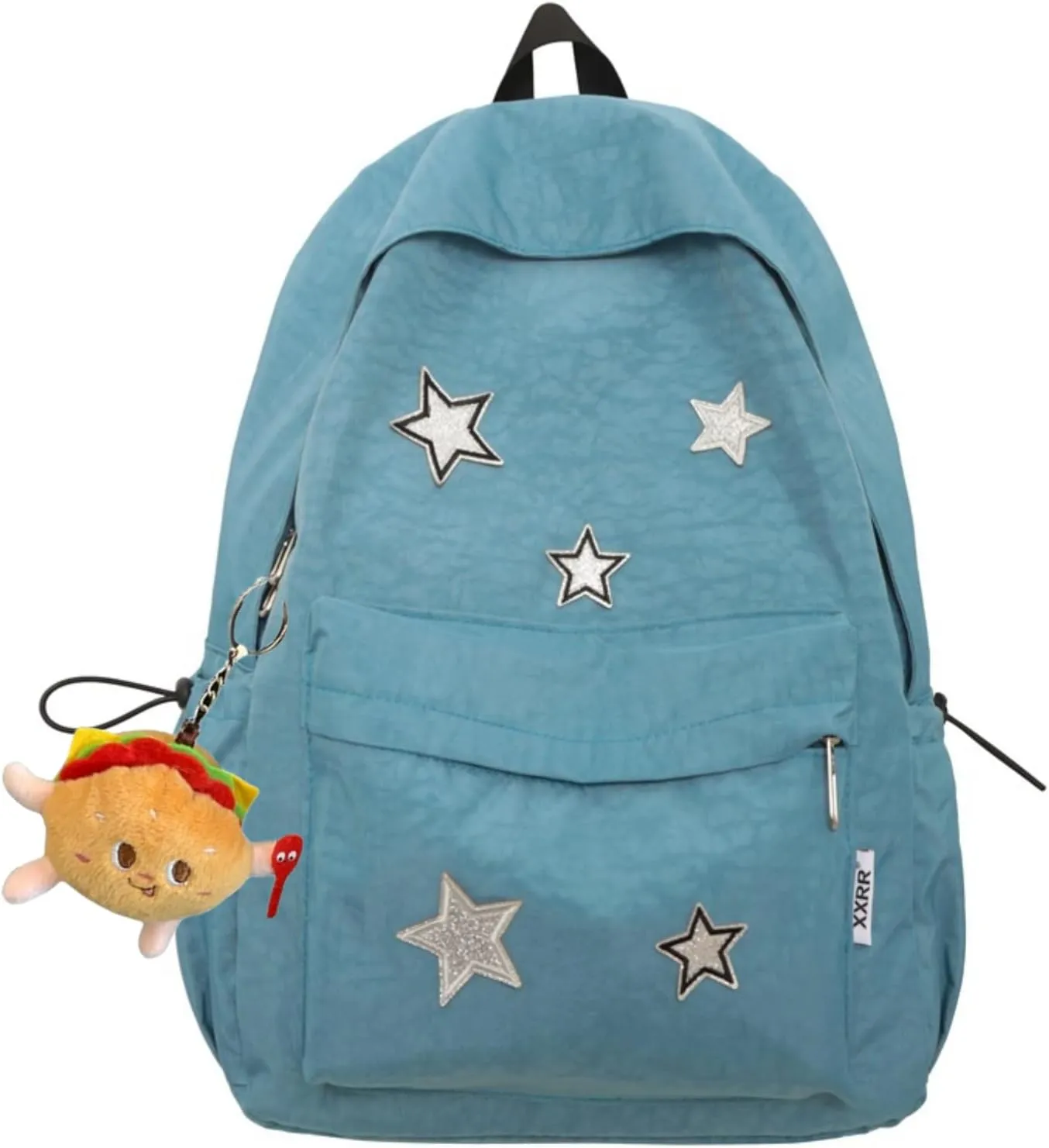Kawaii Backpack with Cute Accessories Pendant Travel Casual Daypack Lightweight Laptop Bags Outdoor Women (Blue)