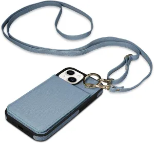 Keallce Case for iPhone 13 6.1'', Detachable Crossbody Case Wallet with RFID Blocking Card Holder, 360?Ring Stand, Folio Leather Phone Cover Shoulder Lanyard Strap Lady for iPhone 13 2021 5G, Blue