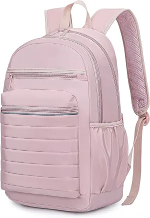 KEOFID Travel Backpack for Women Carry-On, Work Backpack Purse for Women, Anti-Theft Womens backpacks, Casual Back pack for College (Light Pink)