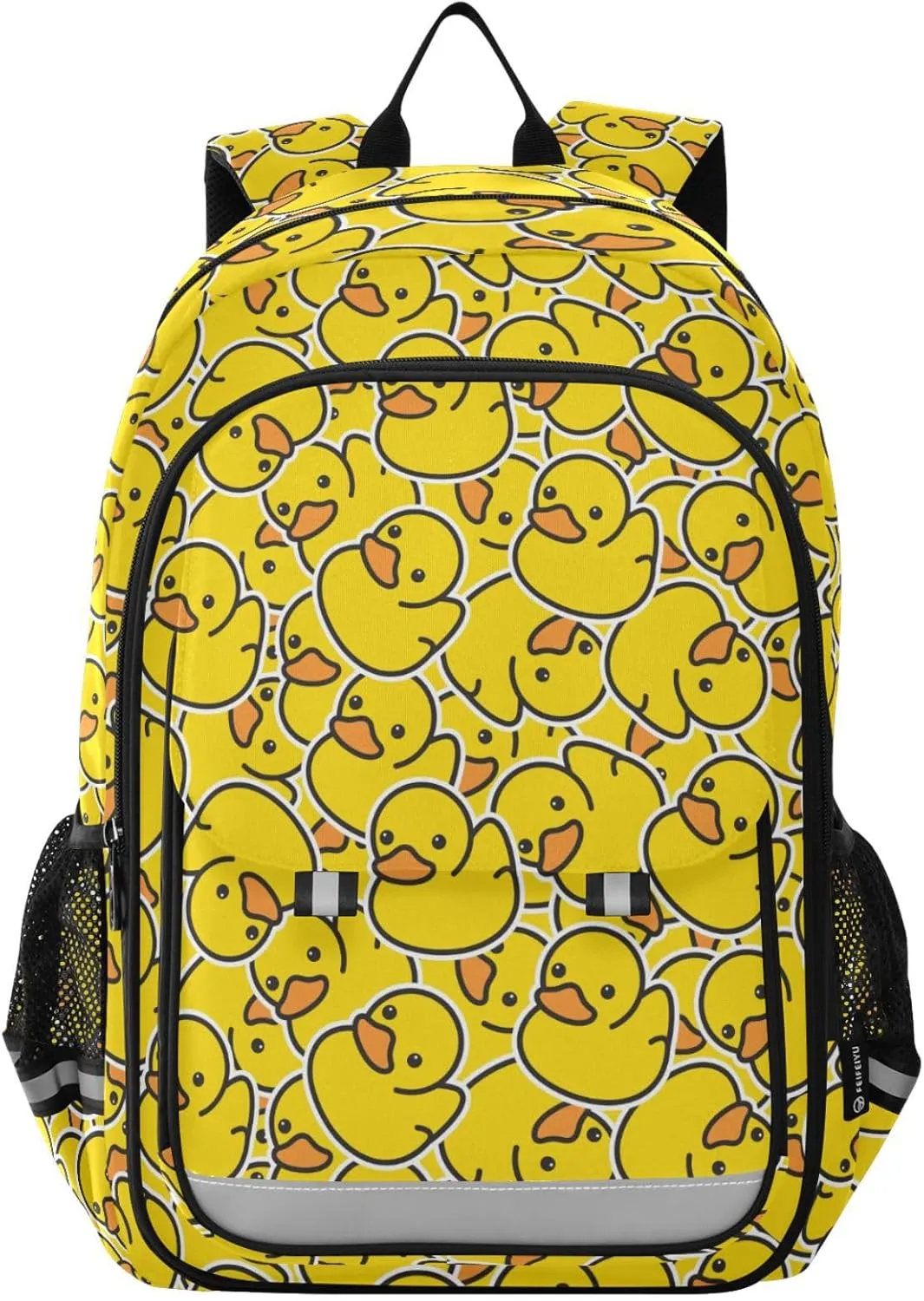 Kids Backpack for Boys Girls Bookbags Elementary Backpack Yellow Rubber Duck School Bags Travel Daypack Lightweight Waterproof with Reflective Strip