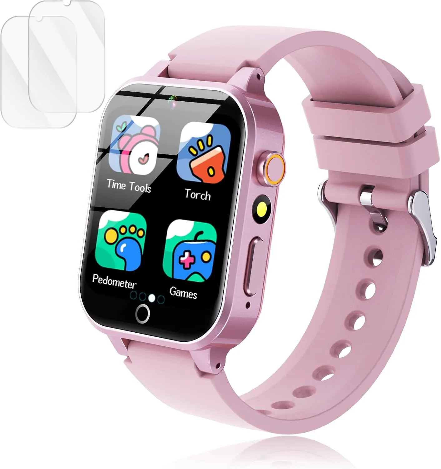 Kids Games Watch, with 26 Puzzle Games, Touch Screen, HD Camera, Alarm Clock, Toys for Ages 4-12 Years Old.Birthday Gift for Boys Girls (Pink)