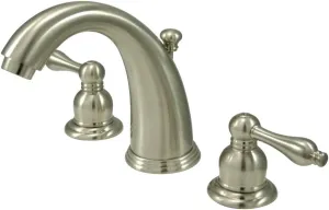 Kingston Brass KB988AL Victorian Widespread Lavatory Faucet with Metal lever handle, Brushed Nickel