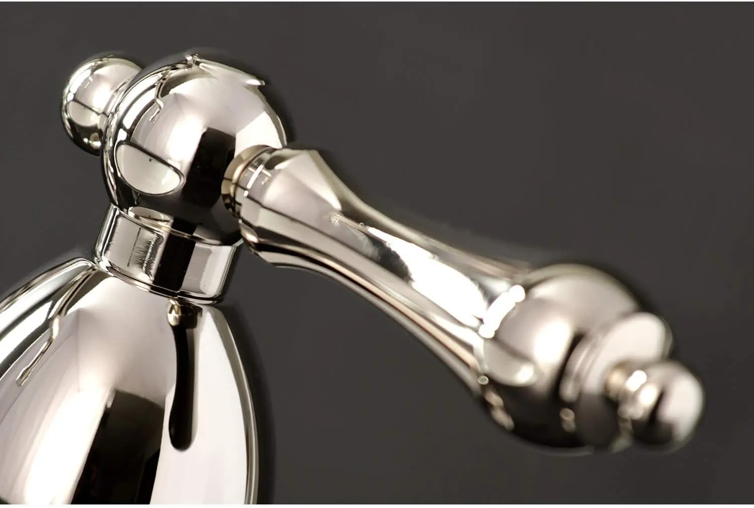 Kingston Brass KS1972AL Heritage Widespread Lavatory Faucet with Metal lever handle, Polished Brass,8-Inch Adjustable Center