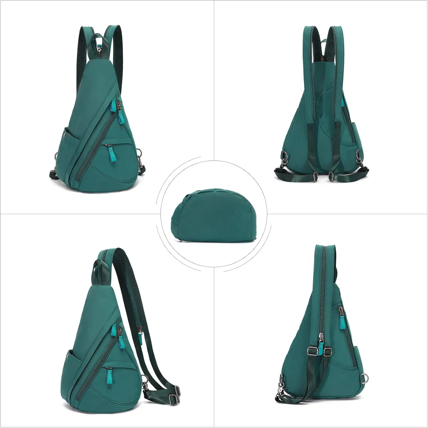KL928 Nylon Sling Bag - Small Crossbody Backpack Shoulder Casual Daypack Multipurpose Rucksack for Men Women