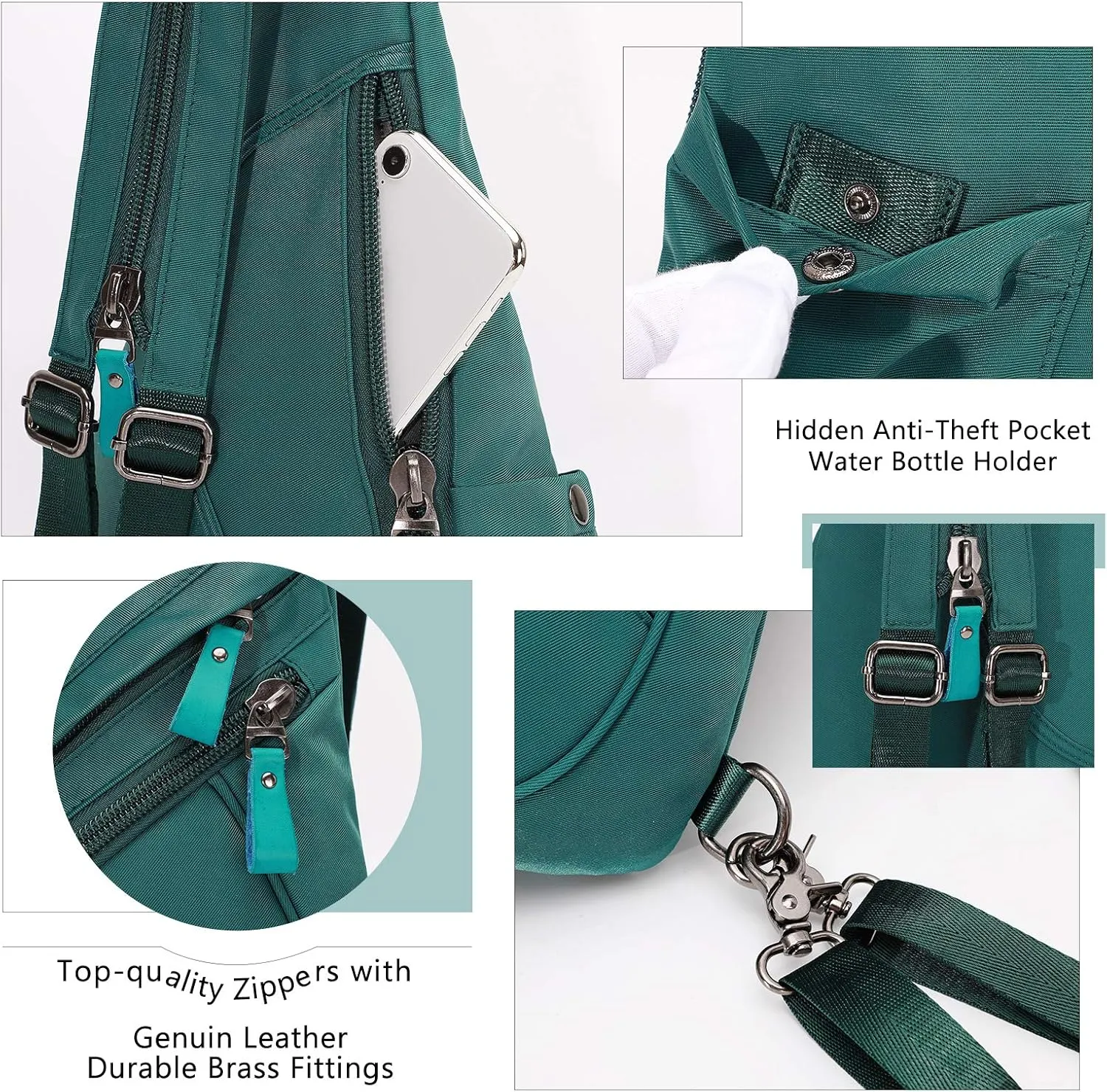 KL928 Nylon Sling Bag - Small Crossbody Backpack Shoulder Casual Daypack Multipurpose Rucksack for Men Women