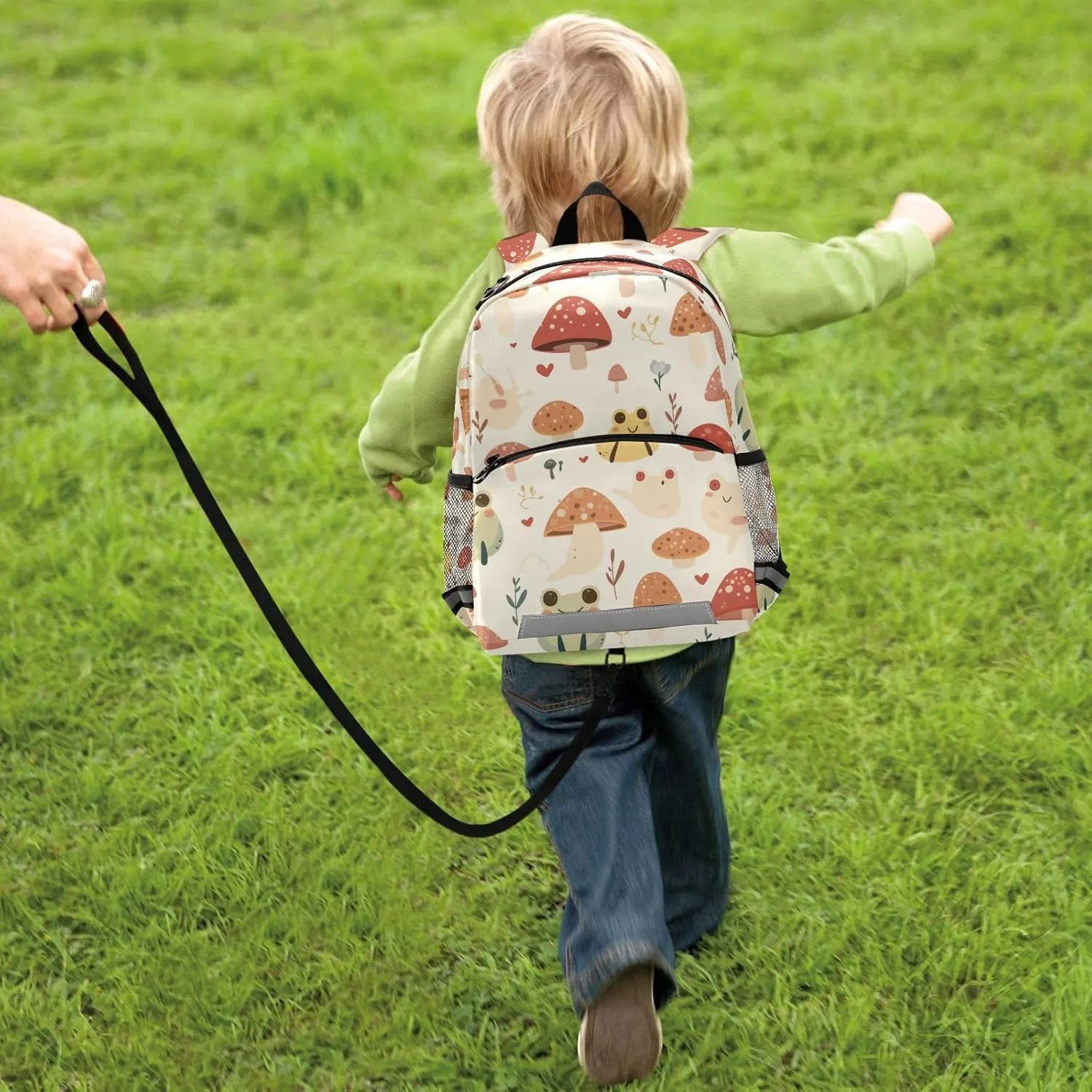 KLL Cute Backpack for Kindergarten Cute Frogs and Personalized Mushrooms Smoke Cute Travel Back Pack School Bag