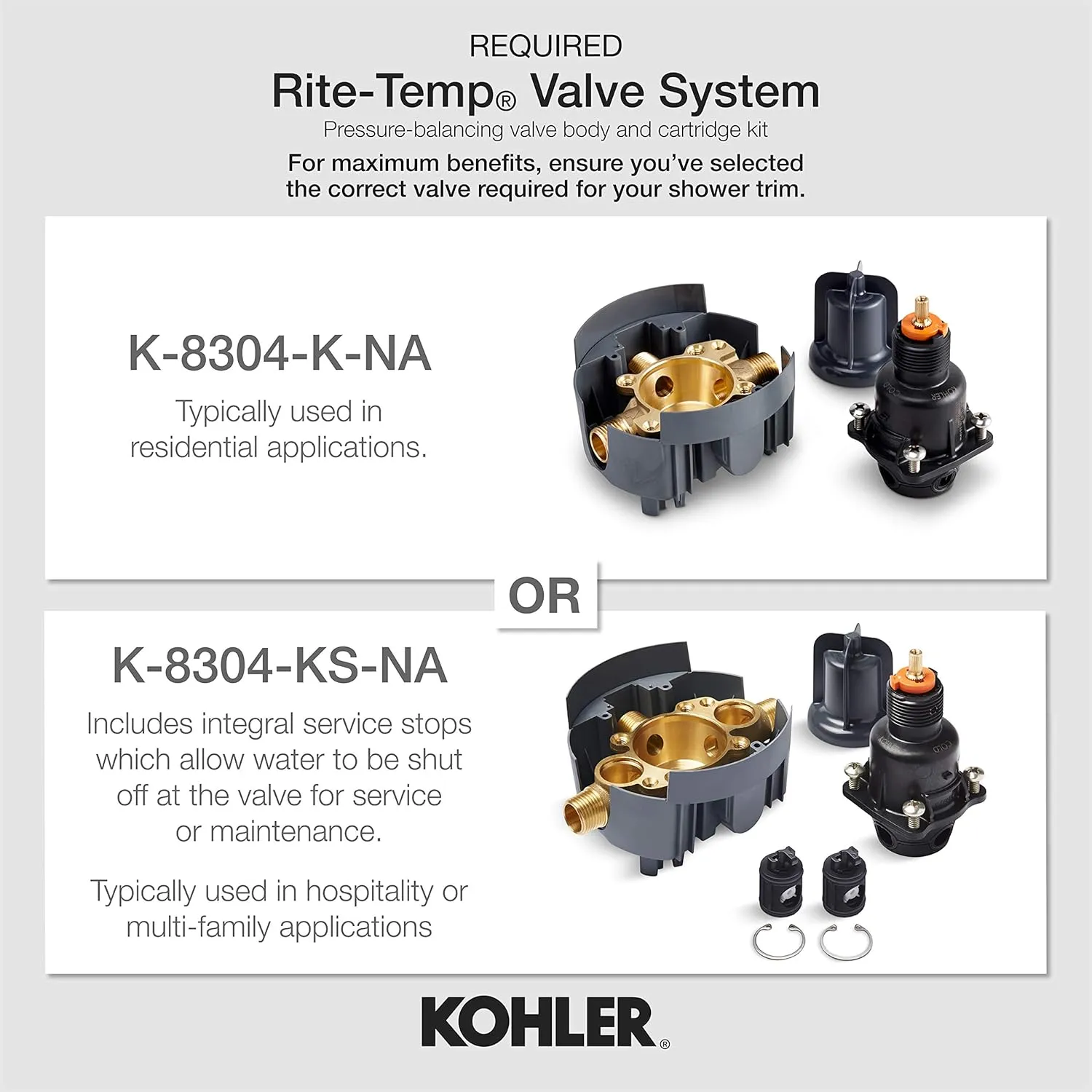KOHLER TS397-4-CP Devonshire Rite-Temp Valve Trim with Lever Handle
