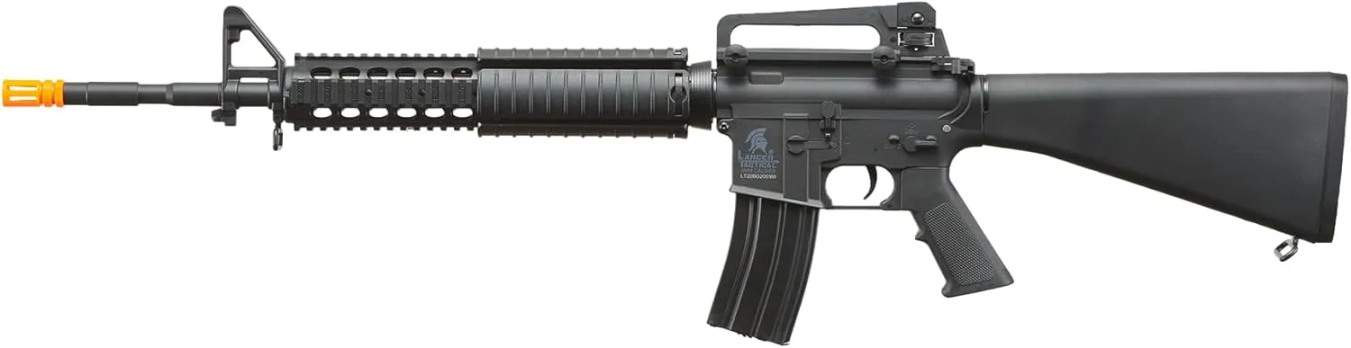 Lancer Tactical M4 Gen 2 39'' Metal Front Rail AEG Airsoft Rifle with Battery & Charger - 39 Inches Long (Black)