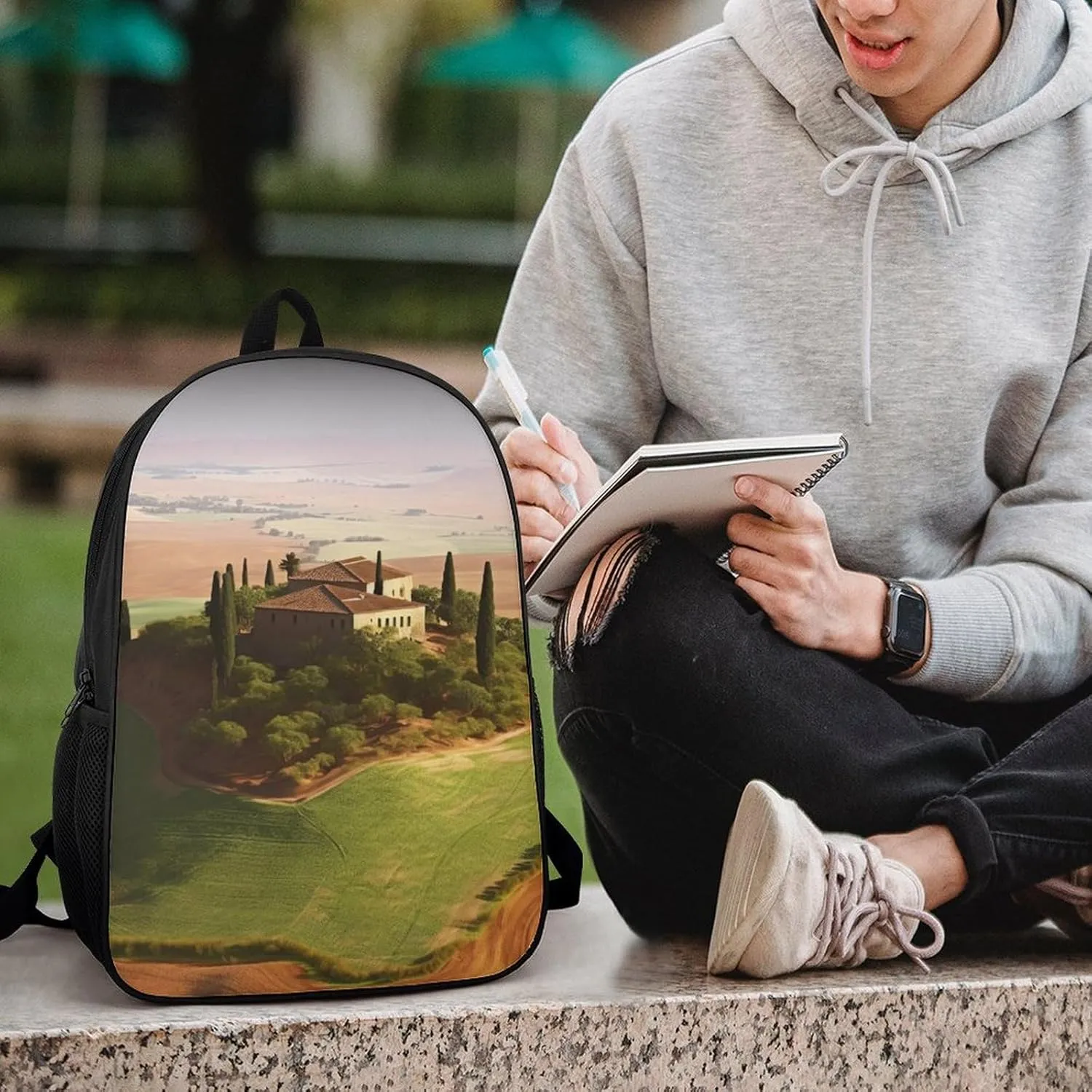 Laptop Backpack Casual Daypack Waterproof African Resource Computer Bag Business Work Bag for Travel