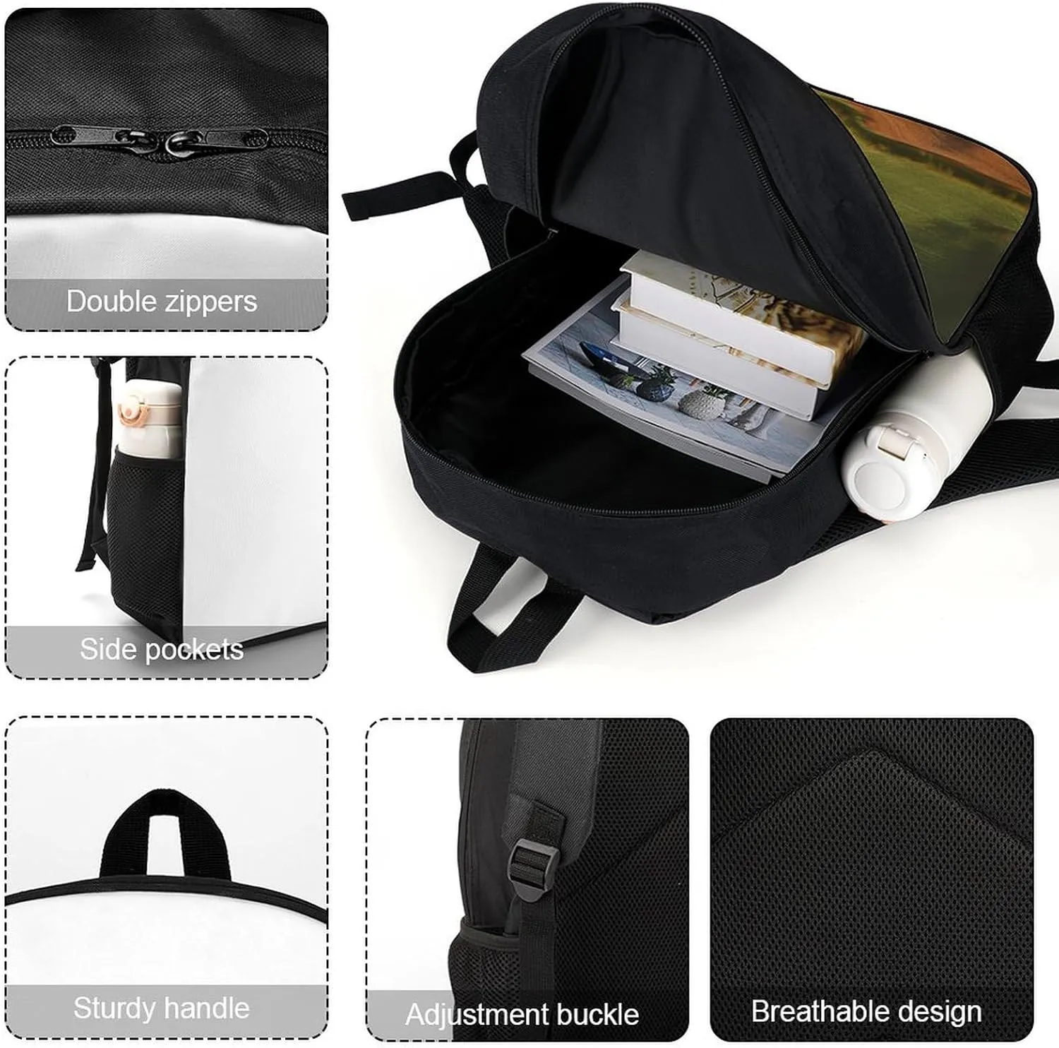 Laptop Backpack Casual Daypack Waterproof African Resource Computer Bag Business Work Bag for Travel