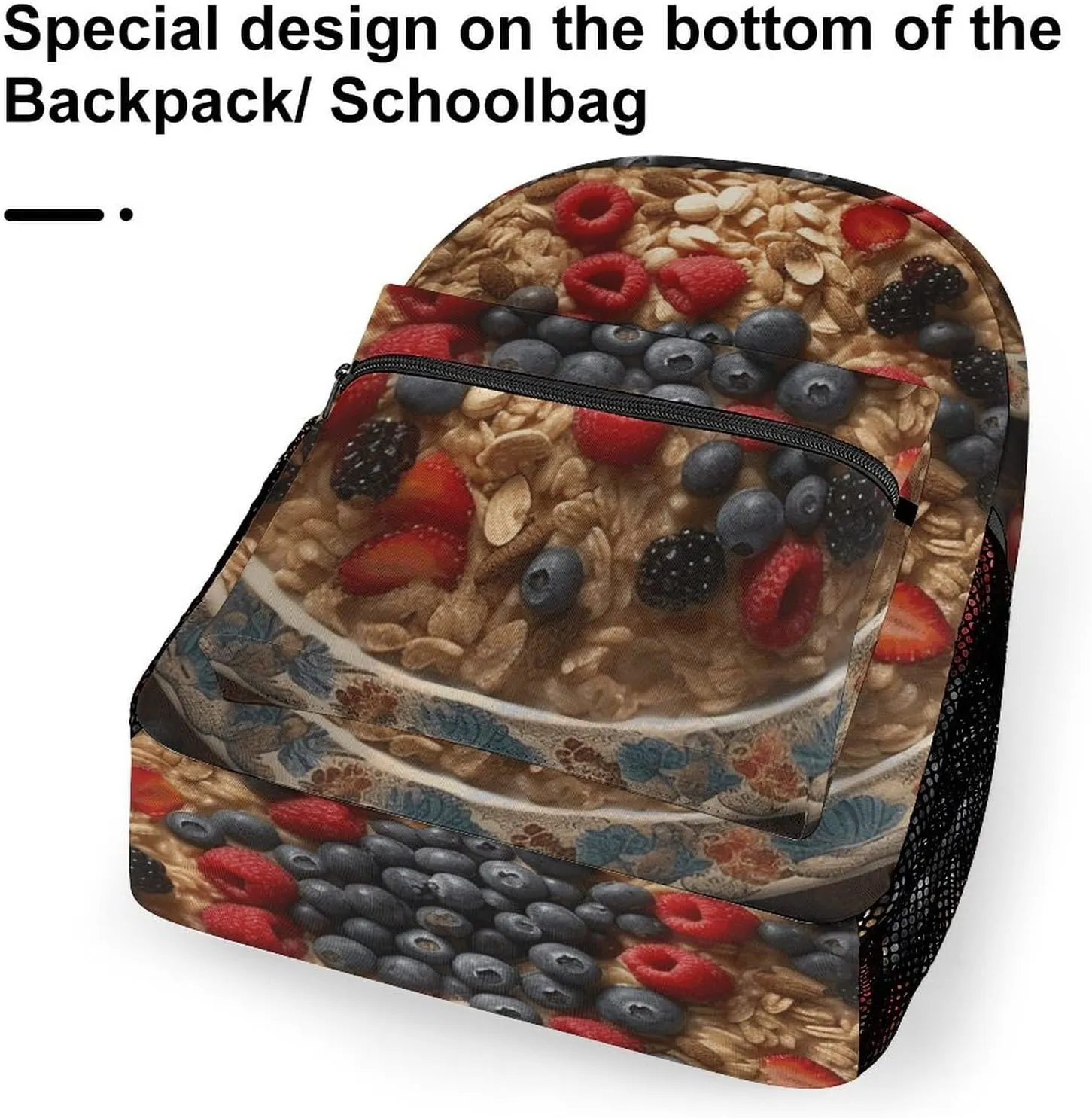 Laptop Backpack for Men Women Lightweight Daypack with Compartment Rucksack Fruity Oatmeal Laptop Bag