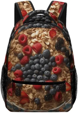 Laptop Backpack for Men Women Lightweight Daypack with Compartment Rucksack Fruity Oatmeal Laptop Bag