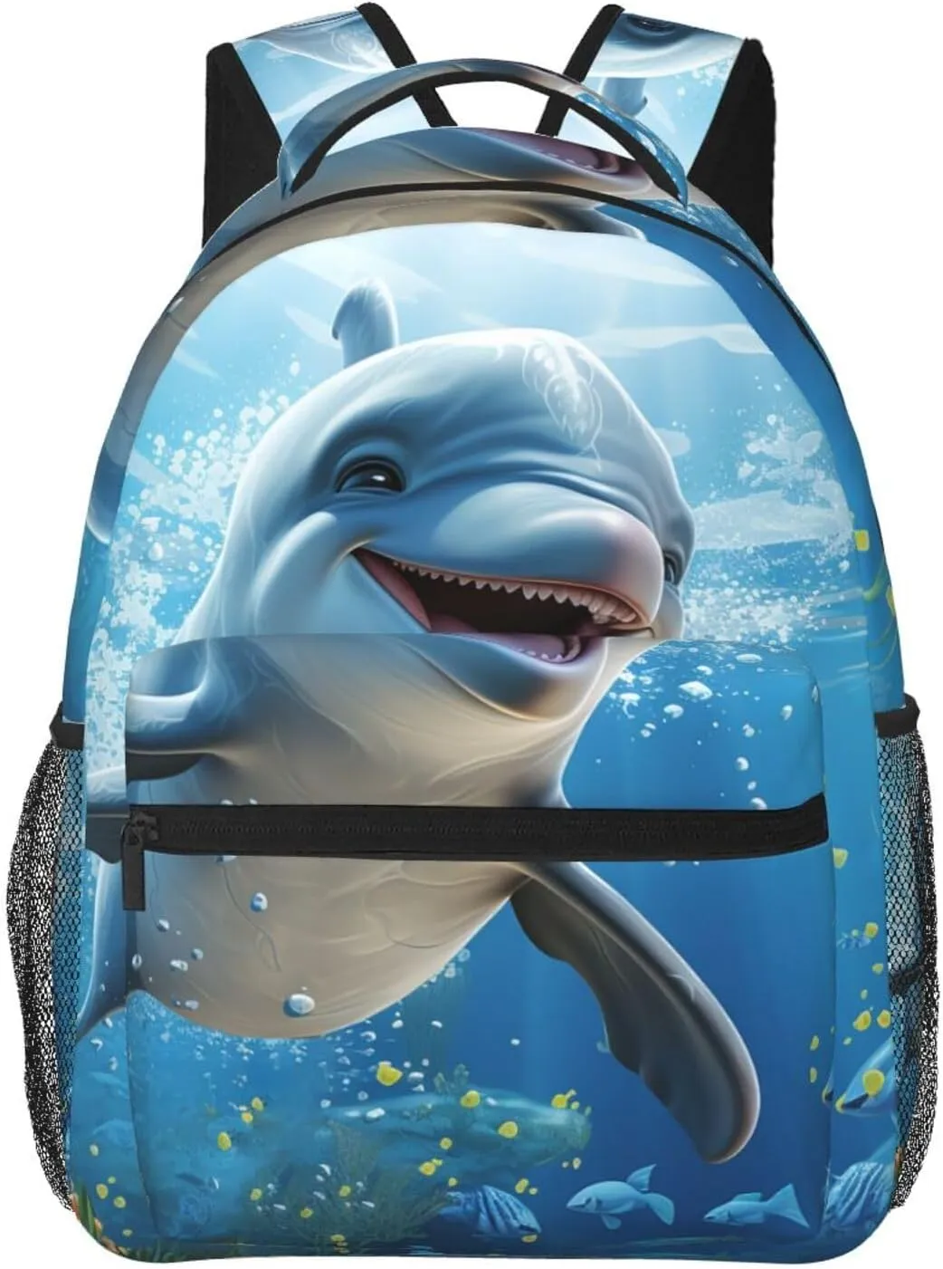 Laptop Backpack for Men Women Lightweight Travel Daypack Cartoon Dolphin Backpack Rucksack for Work