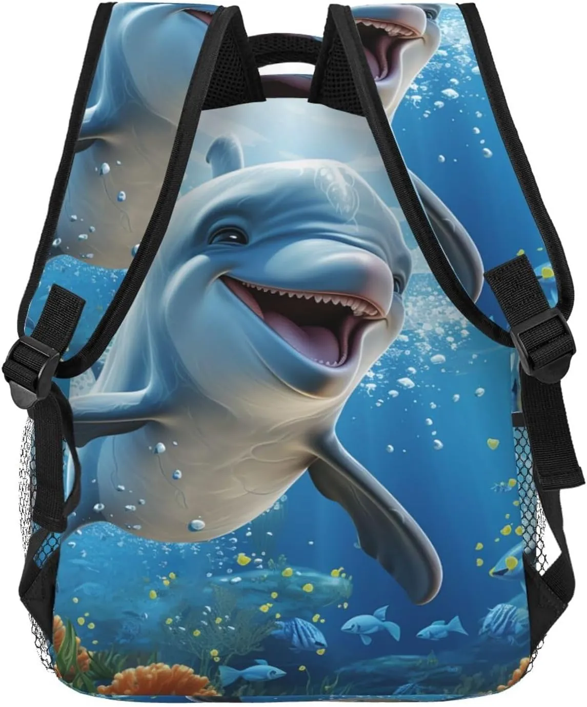 Laptop Backpack for Men Women Lightweight Travel Daypack Cartoon Dolphin Backpack Rucksack for Work