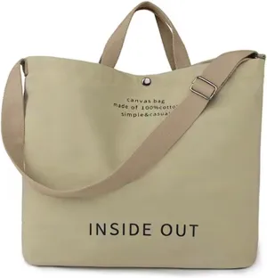 Large Canvas Tote Bag For Women Handbags Casual Shoulder Bag Crossbody Top Handle Bag Cross-body Handbags
