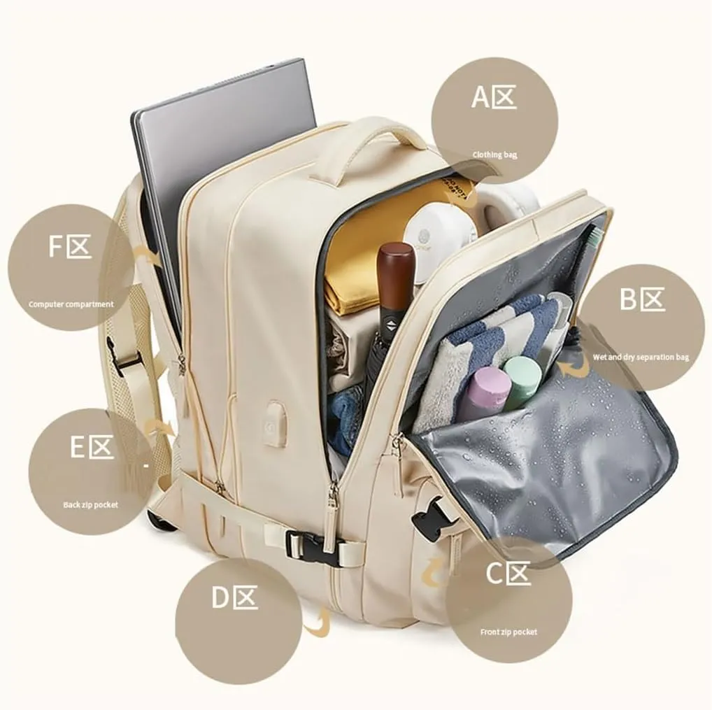 Large Capacity Backpack Women's Business Computer Bag Duffel Bag College Student Schoolbag Separation Backpack