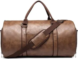 Large Capacity Waterproof Travel Bag Carrying Garment Bag Leather Garment Duffel Bag Men Suit Travel Bag