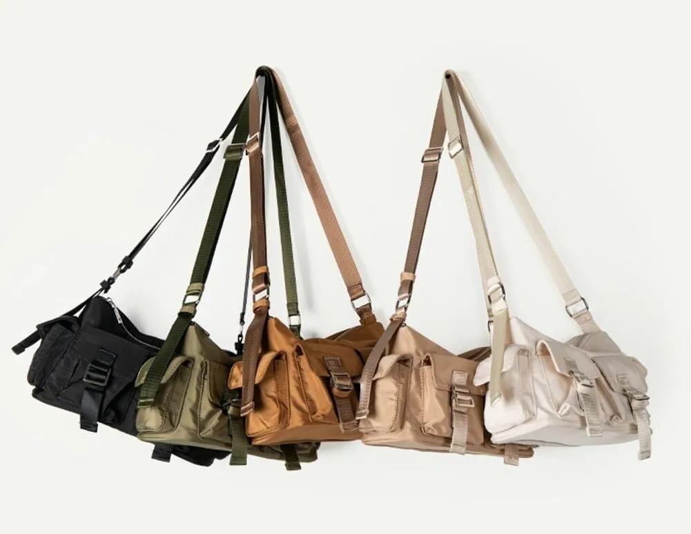 Large Nylon Hobo Tote with Multi Pockets Shoulder & Crossbody Messenger Top-Handle Handbag Purse for Women
