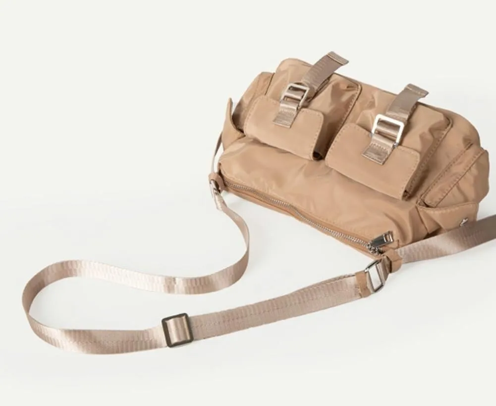 Large Nylon Hobo Tote with Multi Pockets Shoulder & Crossbody Messenger Top-Handle Handbag Purse for Women