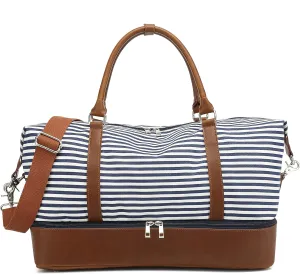 Large Women Canvas Weekender Bag for Travel, Travel Tote Shoulder Unisex Overnight Handbag Carry on Duffel bag
