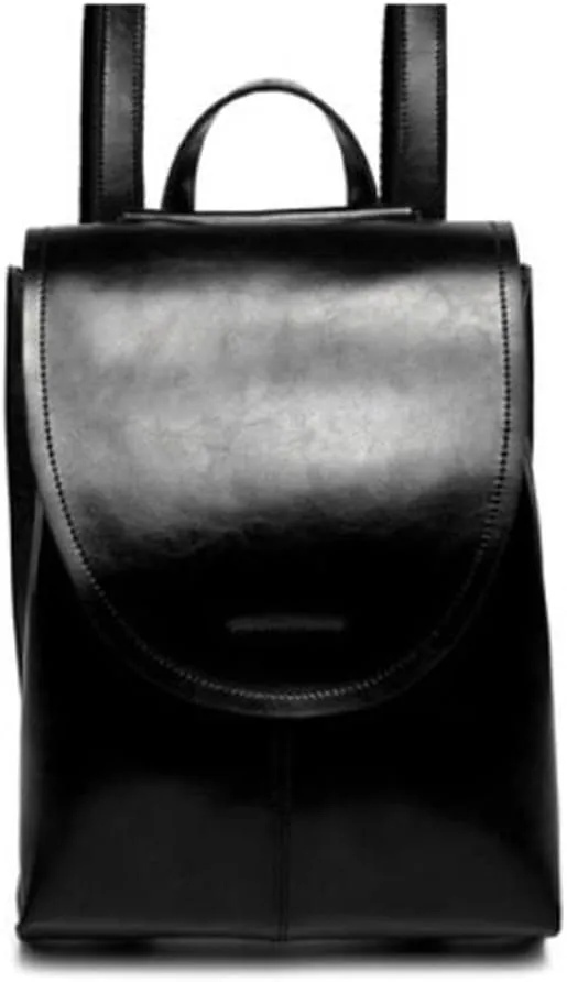 Leather Backpack Travel Bag Women Daypack Hiking Backpacks, Black, One Size