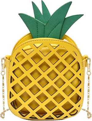 Leather Mini Shoulder Bags Cellphone Pineapple Women Cross-body Messenger Bags