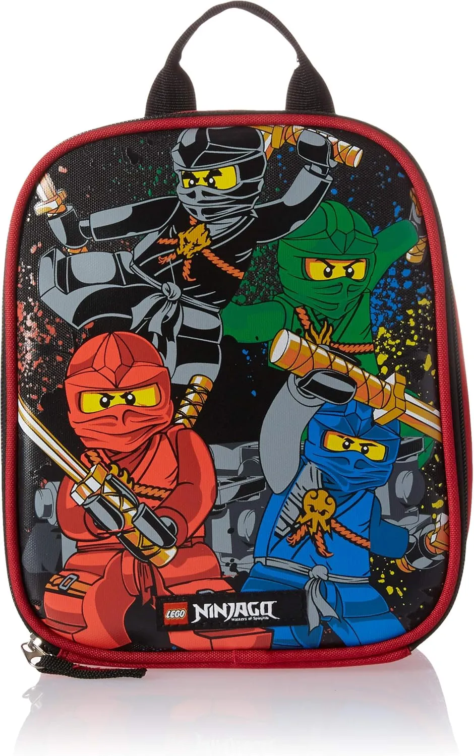LEGO NINJAGO Future Lunch Box, Insulated Soft Reusable Lunch Bag Meal Container for Boys and Girls, Perfect for School, or Travel, Meal Tote to Keep Food and Drinks Cold, Team