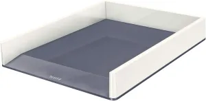 Leitz A4 Letter Tray, White/Grey, WOW Range, 53611001