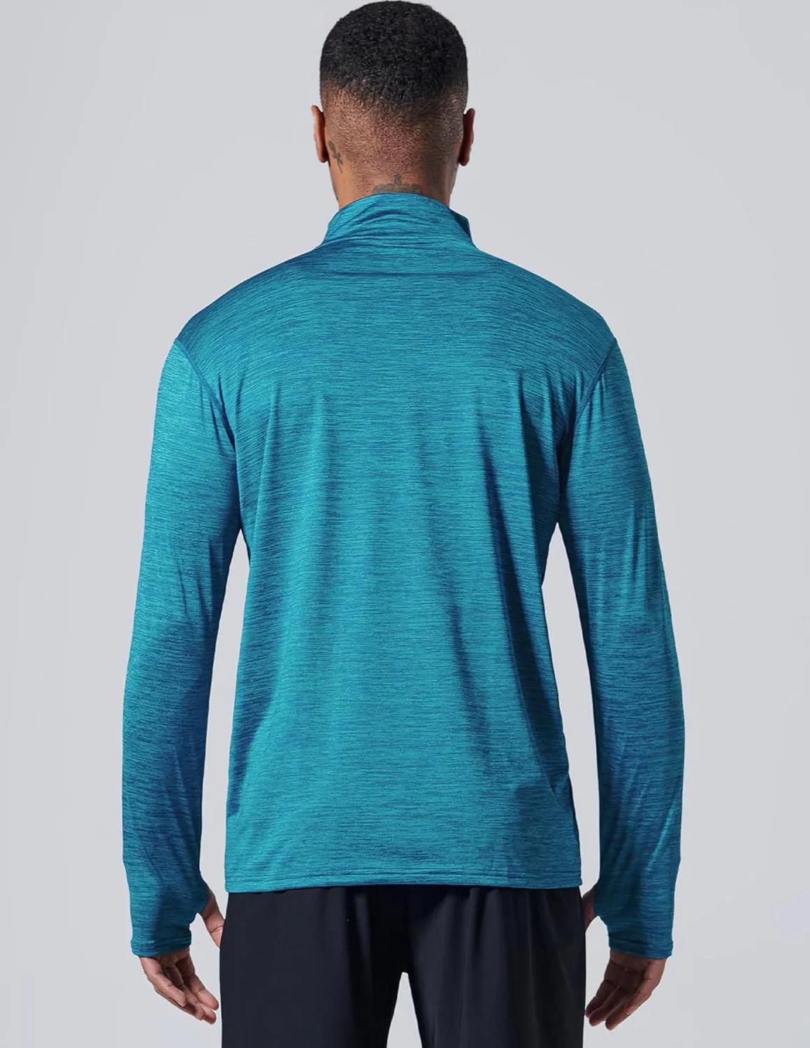 Liberty Imports 3-Pack Men’s Quarter-Zip Pullover Lightweight Long Sleeve Athletic Jackets Performance Workout Running Shirts
