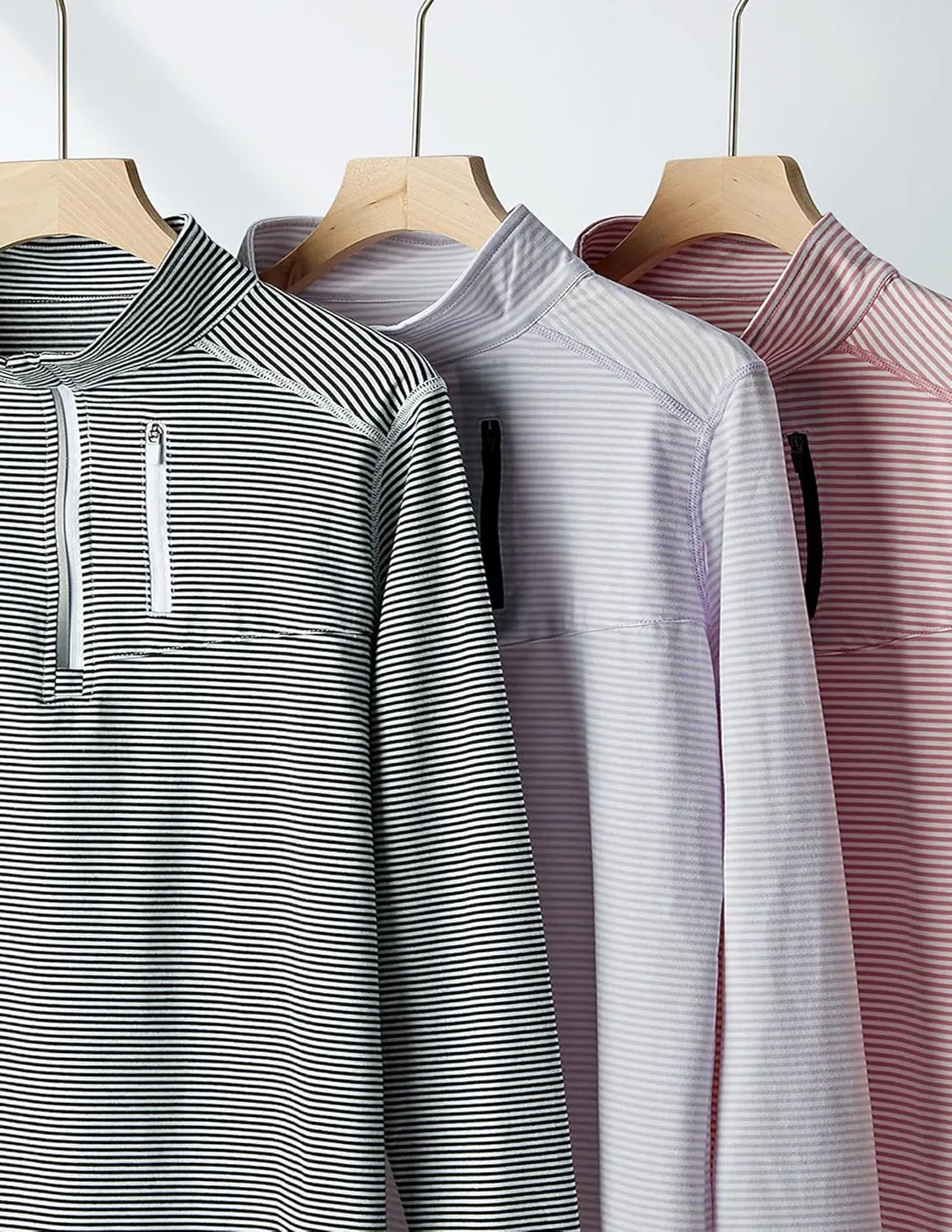 Liberty Imports 3 Pack: Women's Quick Dry Long Sleeve Quarter Zip Pullover Workout Shirts with Thumb Holes and Pocket