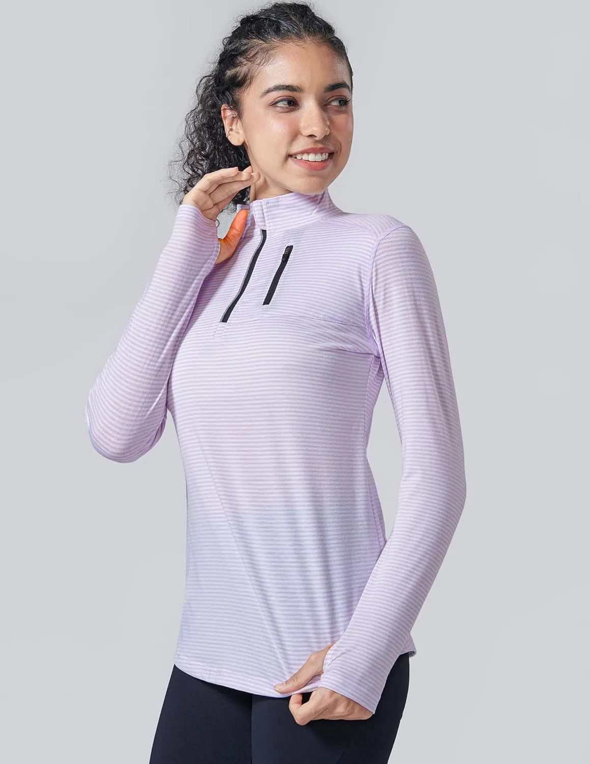 Liberty Imports 3 Pack: Women's Quick Dry Long Sleeve Quarter Zip Pullover Workout Shirts with Thumb Holes and Pocket