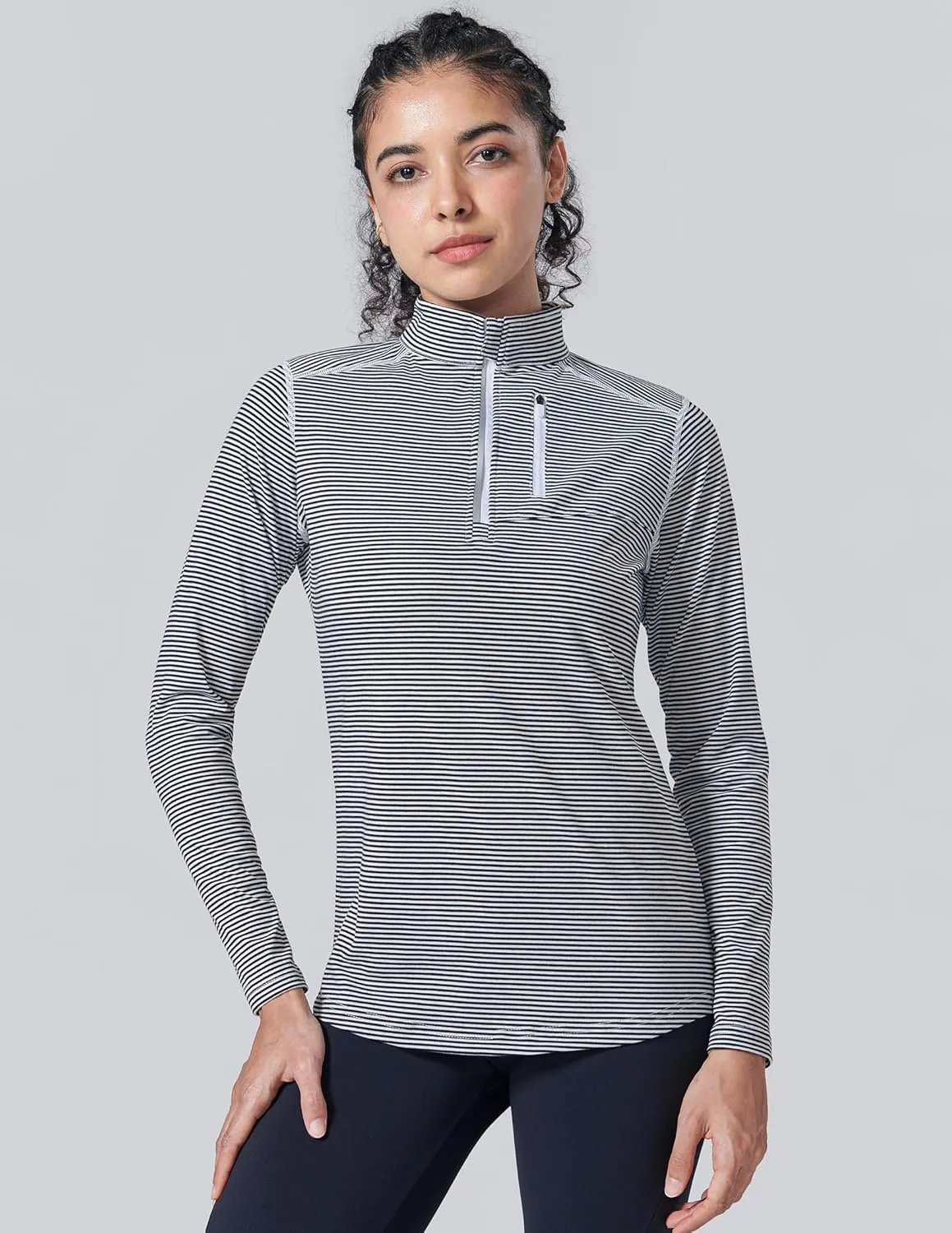 Liberty Imports 3 Pack: Women's Quick Dry Long Sleeve Quarter Zip Pullover Workout Shirts with Thumb Holes and Pocket