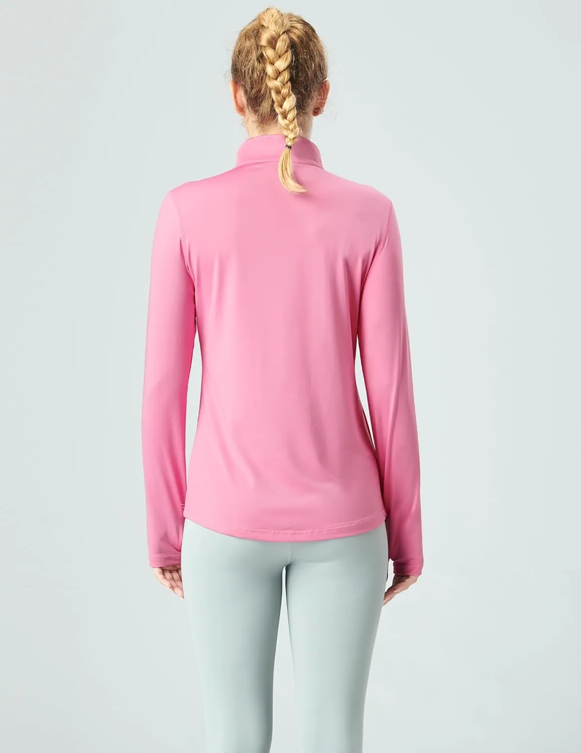 Liberty Imports 3 Pack: Women's Quick Dry Long Sleeve Quarter Zip Pullover Workout Shirts with Thumb Holes and Pocket